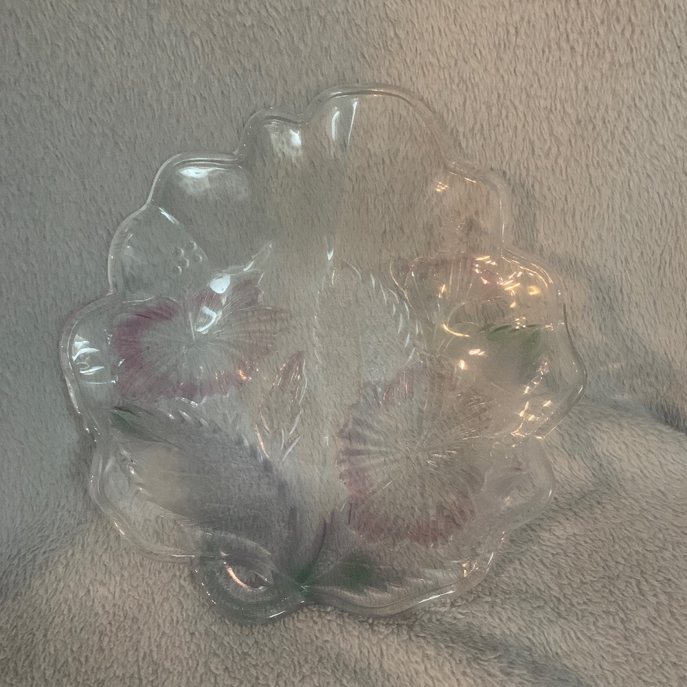 Glass candy dish.